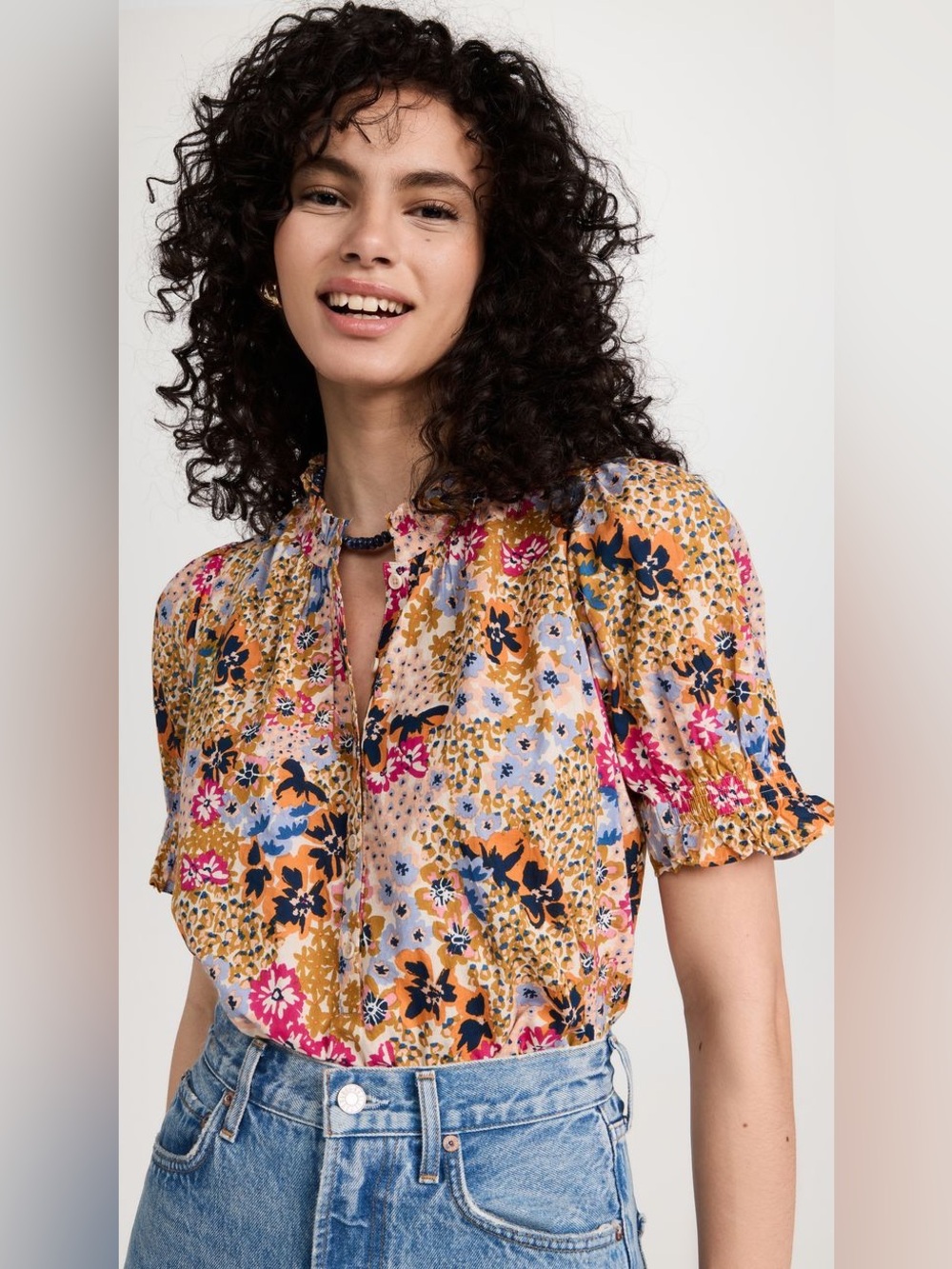 Apiece apart Los Altos floral blouse